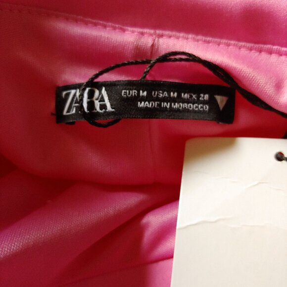 Zara Voluminous 3D Flower Design Dress Statement Piece Fuchsia Party Floral Mini - Picture 14 of 15